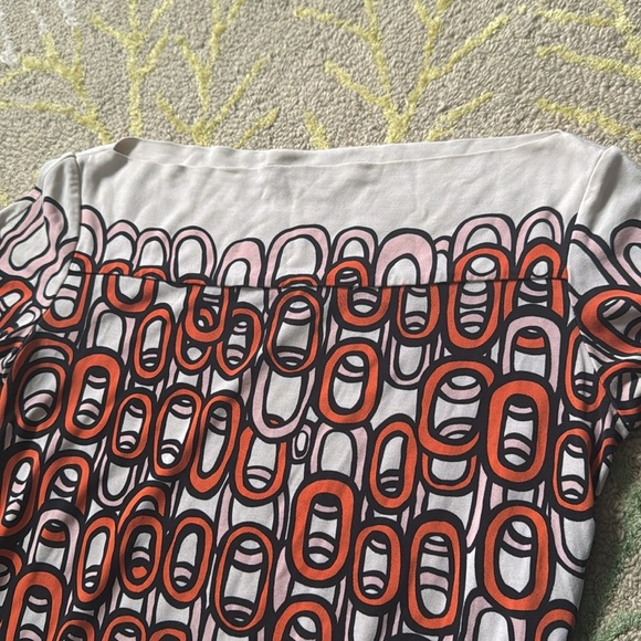 Diane Von furstenberg Ruri silk jersey boat neck chain print dress size 4 - Picture 5 of 5